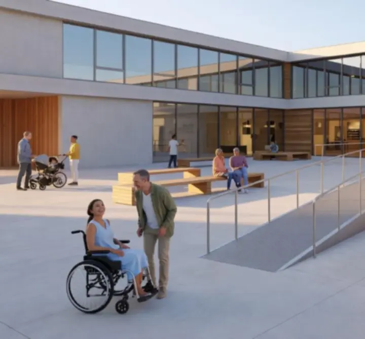 Espace de jeu accessible et sécurisé, adapté à tous les publics