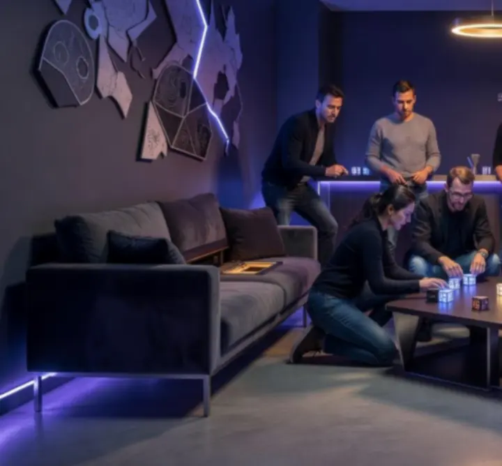 Décor immersif et lumineux pour une expérience thématique chez LA VIE LIVE